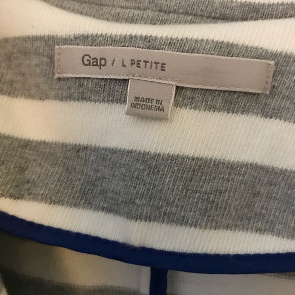 GAP gray and white stripe casual blazer size LP - Picture 7 of 8