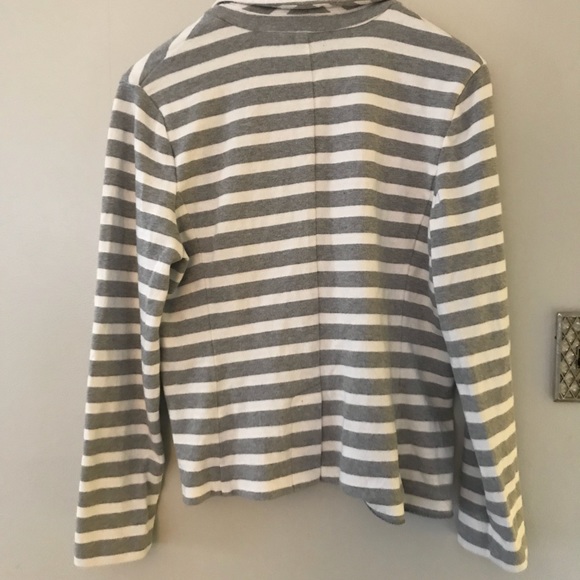 GAP gray and white stripe casual blazer size LP - Picture 8 of 8