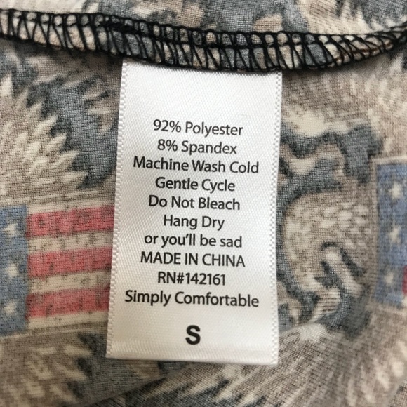 NWOT Lularoe Irma Patriotic USA Eagle Blouse Shirt - Picture 5 of 8