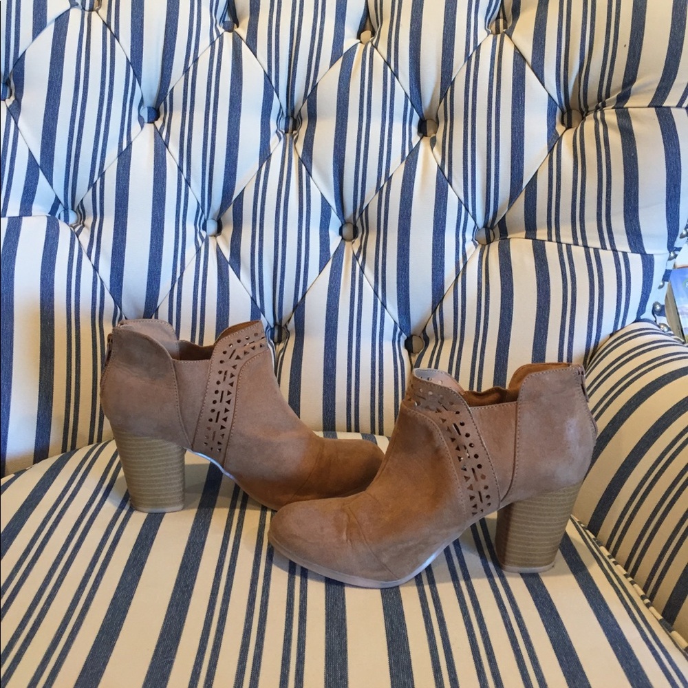 Camel colored booties!