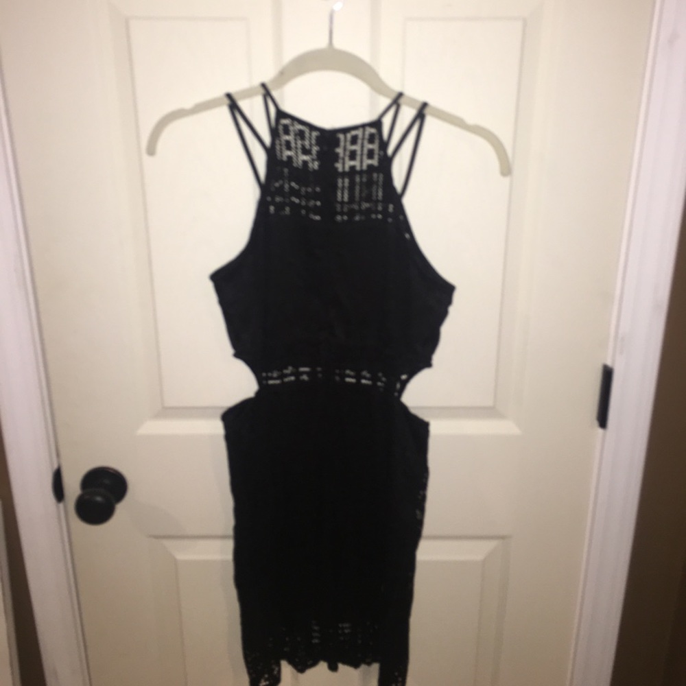 Cut out strappy black dress