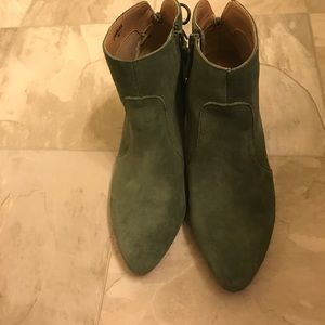 Suede Tahari booties