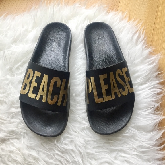 ASOS Shoes - Black Beach Please Slides