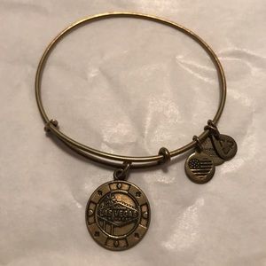 Alex and ani bronze tone bracelet with vegas charm