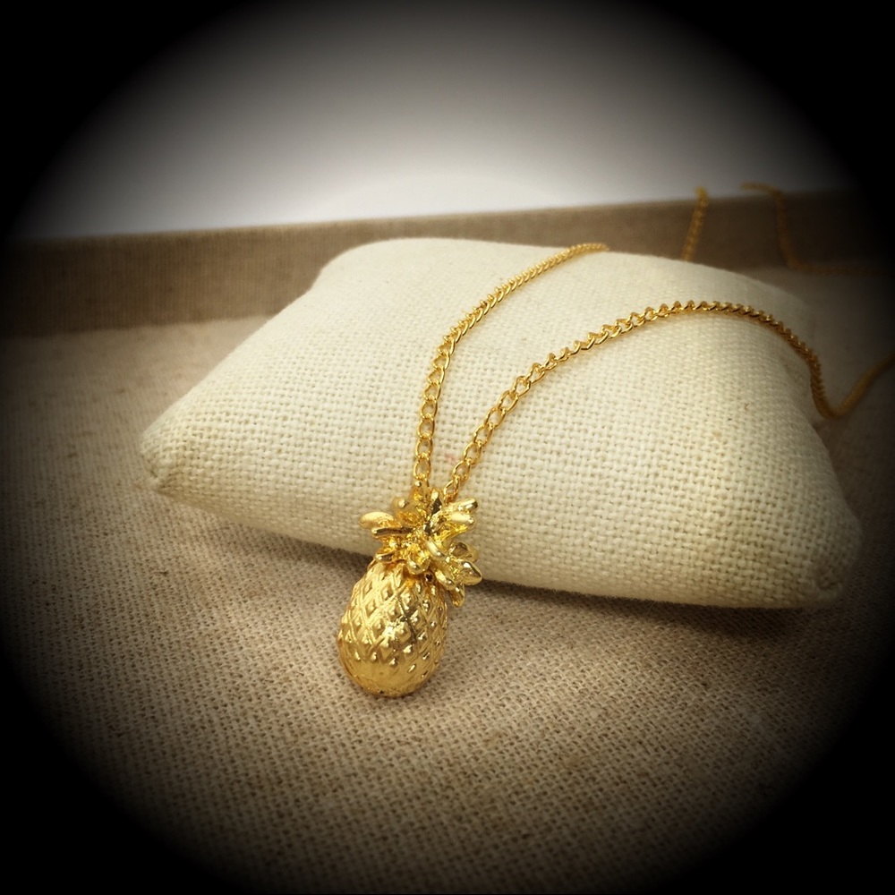 Gold Pinapple Necklace