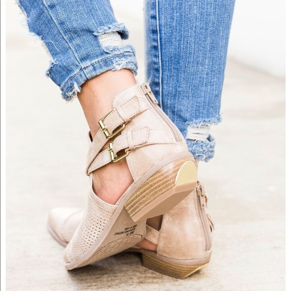 Vegan Leather Perforated Bootie - Picture 3 of 8