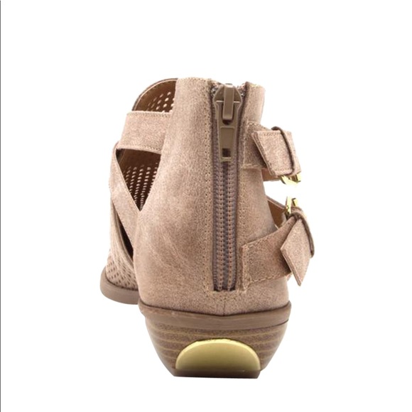 Vegan Leather Perforated Bootie - Picture 5 of 8