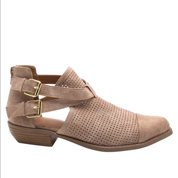 Vegan Leather Perforated Bootie - Picture 6 of 8