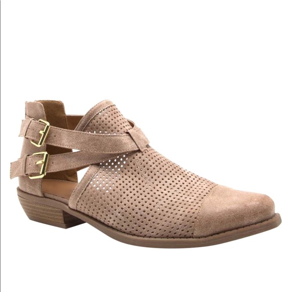 Vegan Leather Perforated Bootie - Picture 7 of 8