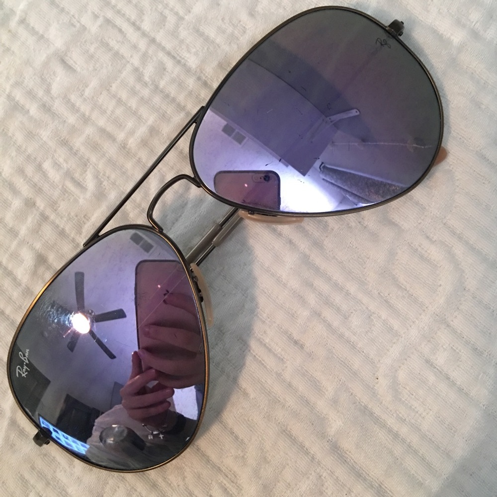 RAY BAN || Purple Reflective Aviators