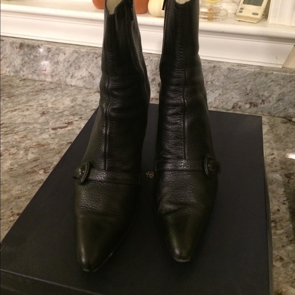 Black leather Italian boots- Brooks Brothers. - Picture 3 of 5