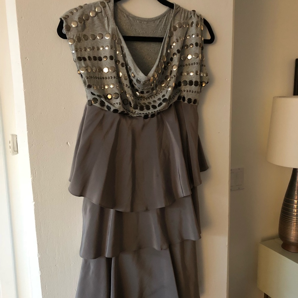 BCBG Max Azria silver dress