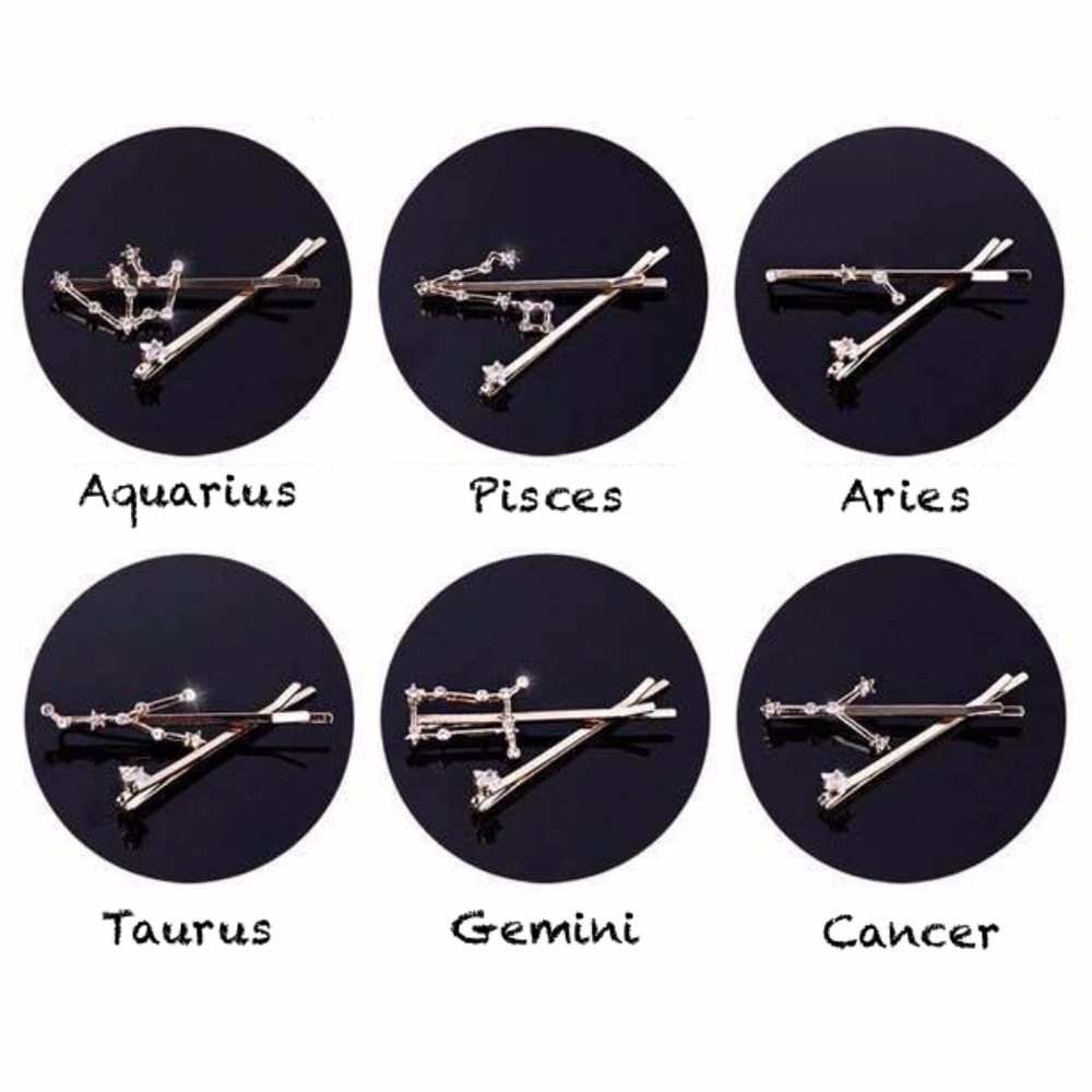 NEW Constellation Golden Rhinestone Bobby Pins Set - Picture 3 of 7