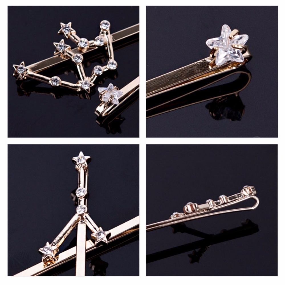 NEW Constellation Golden Rhinestone Bobby Pins Set - Picture 5 of 7