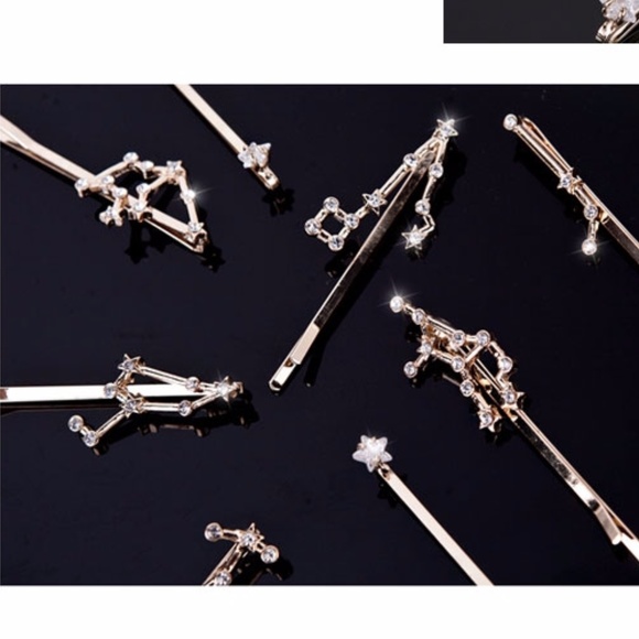NEW Constellation Golden Rhinestone Bobby Pins Set - Picture 6 of 7