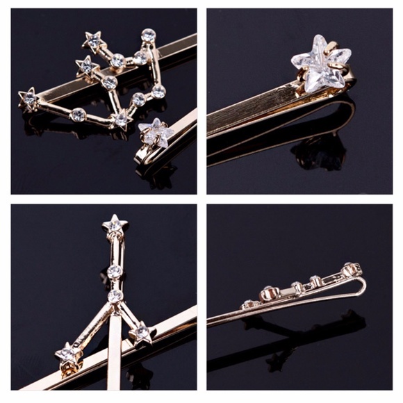 NEW Constellation Golden Rhinestone Bobby Pins Set - Picture 5 of 7