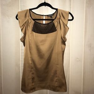 Express gold satin top
