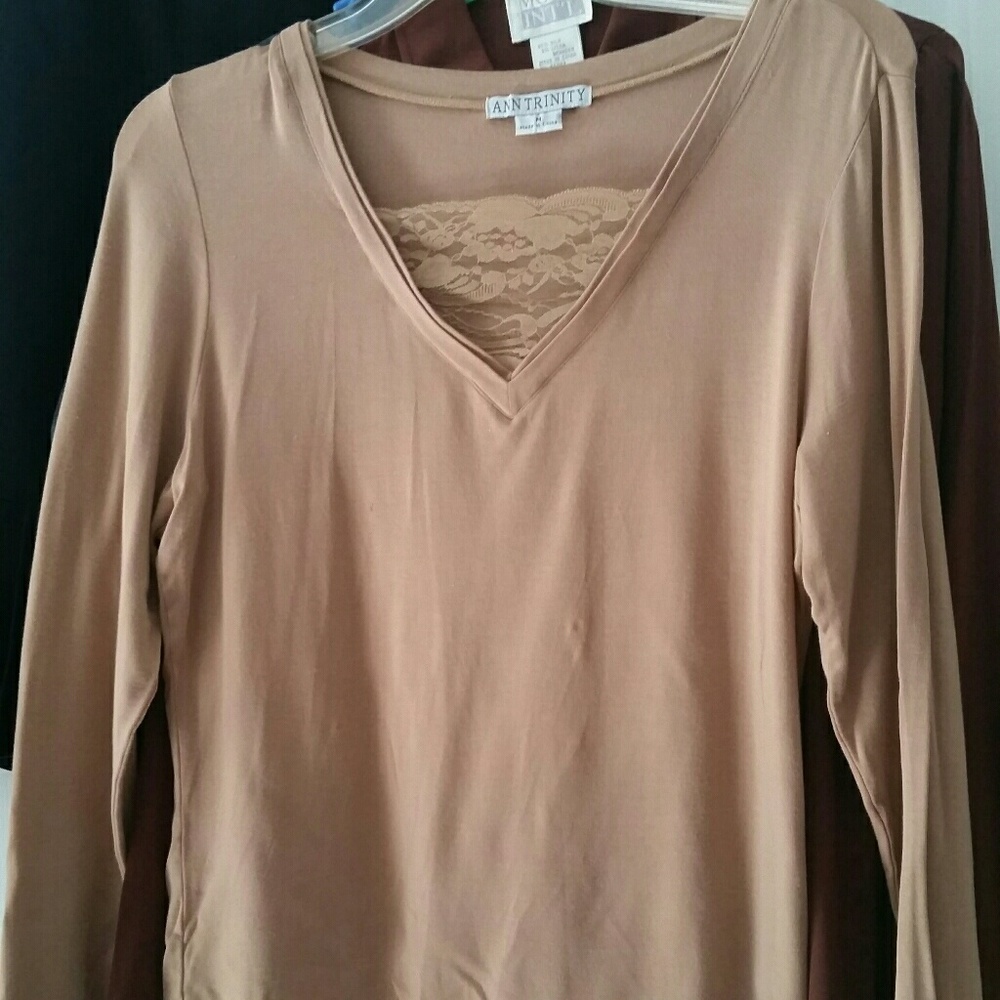 Nude long sleeve top