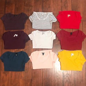 H&M 9 Basic T-Shirt Lot (Unworn w/o Tags) SIZE XS