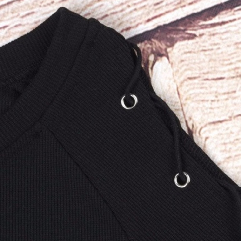 Trendy Laced Sleeve Short Sweater ★ - Picture 6 of 8