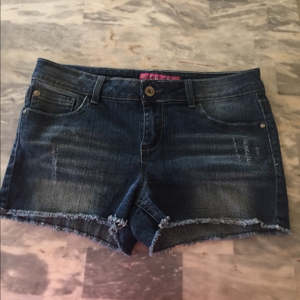 Dark/medium wash denim shorts