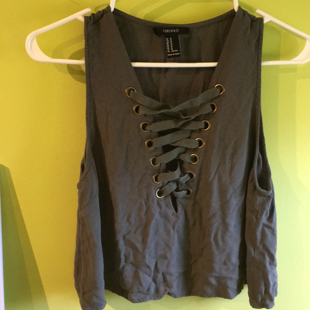 Low Cut Green Tank