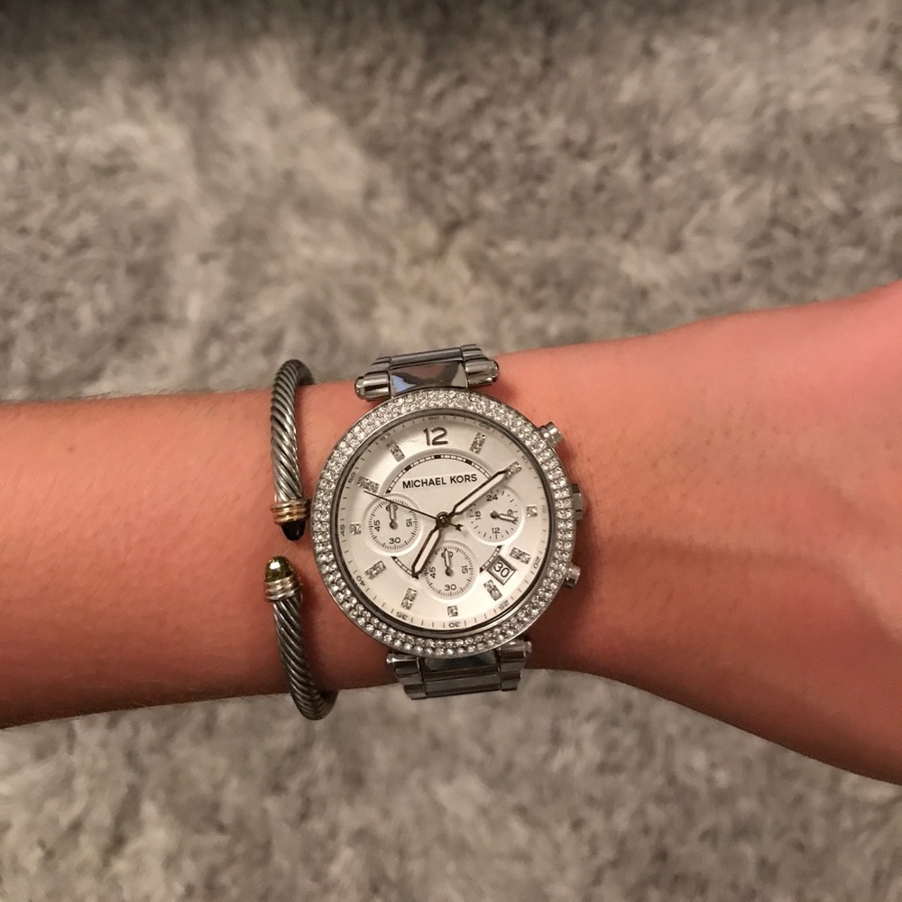 Authentic Michael Kors silver watch