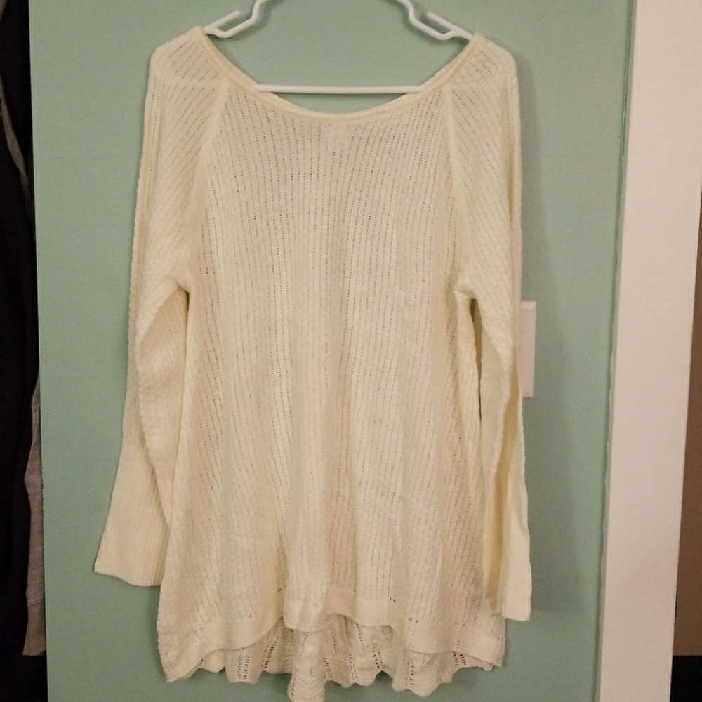 Ivory high low sweater
