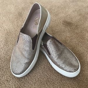 Vince Camuto Gold Slip On Platform Sneakers