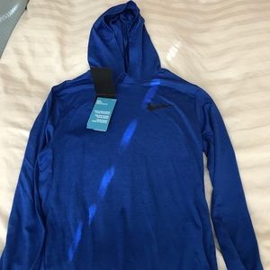 Boys long sleeve Blue training jacket with hoodie