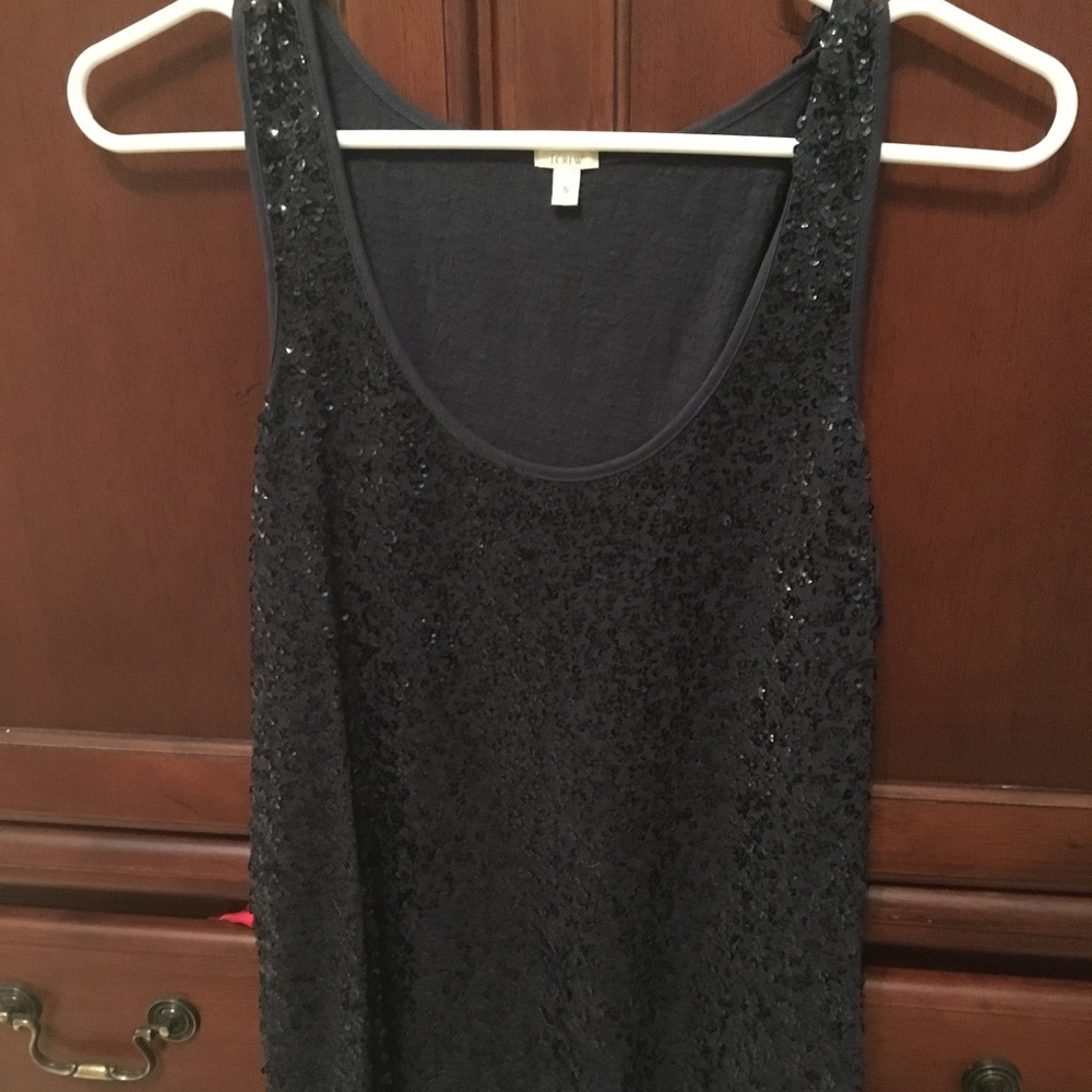 Jcrew navy sequin top