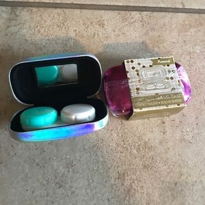 Contact Len case with contact holder