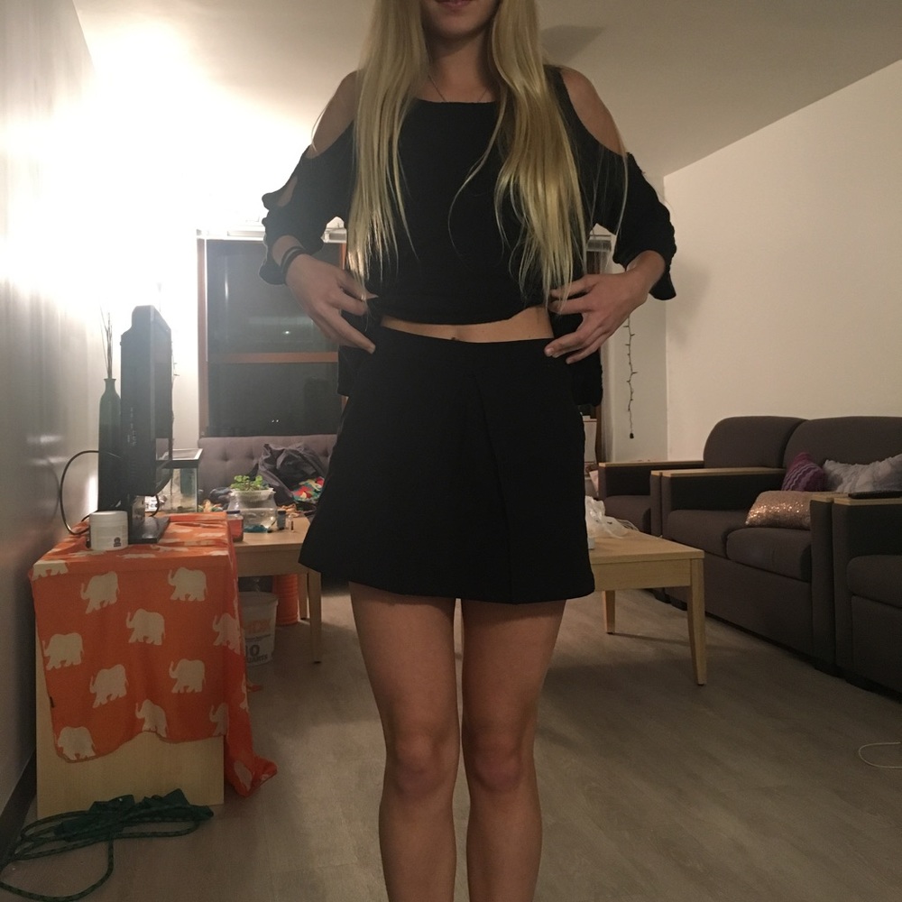 Urban Outfitters Cope Split Front A-Line Skirt