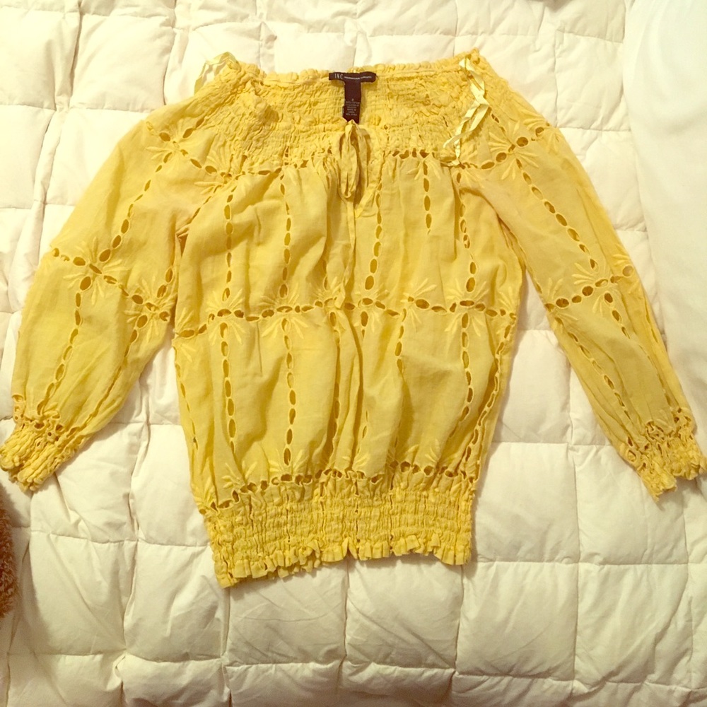 Off-the-Shoulder Eyelet Top