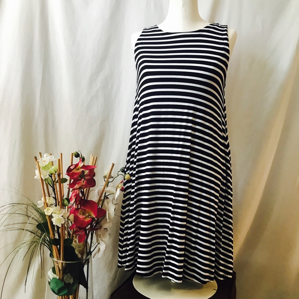 Stripped casual dress