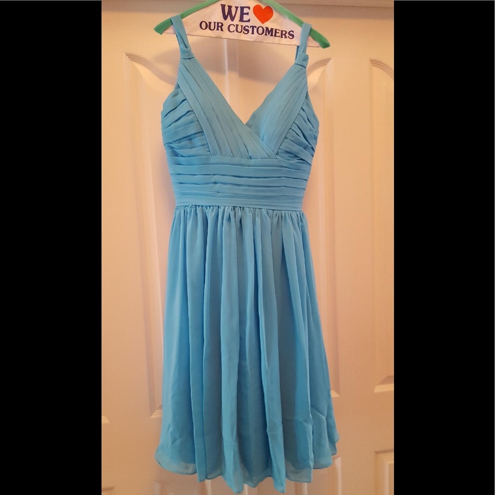 Size 4 blue knee length dress