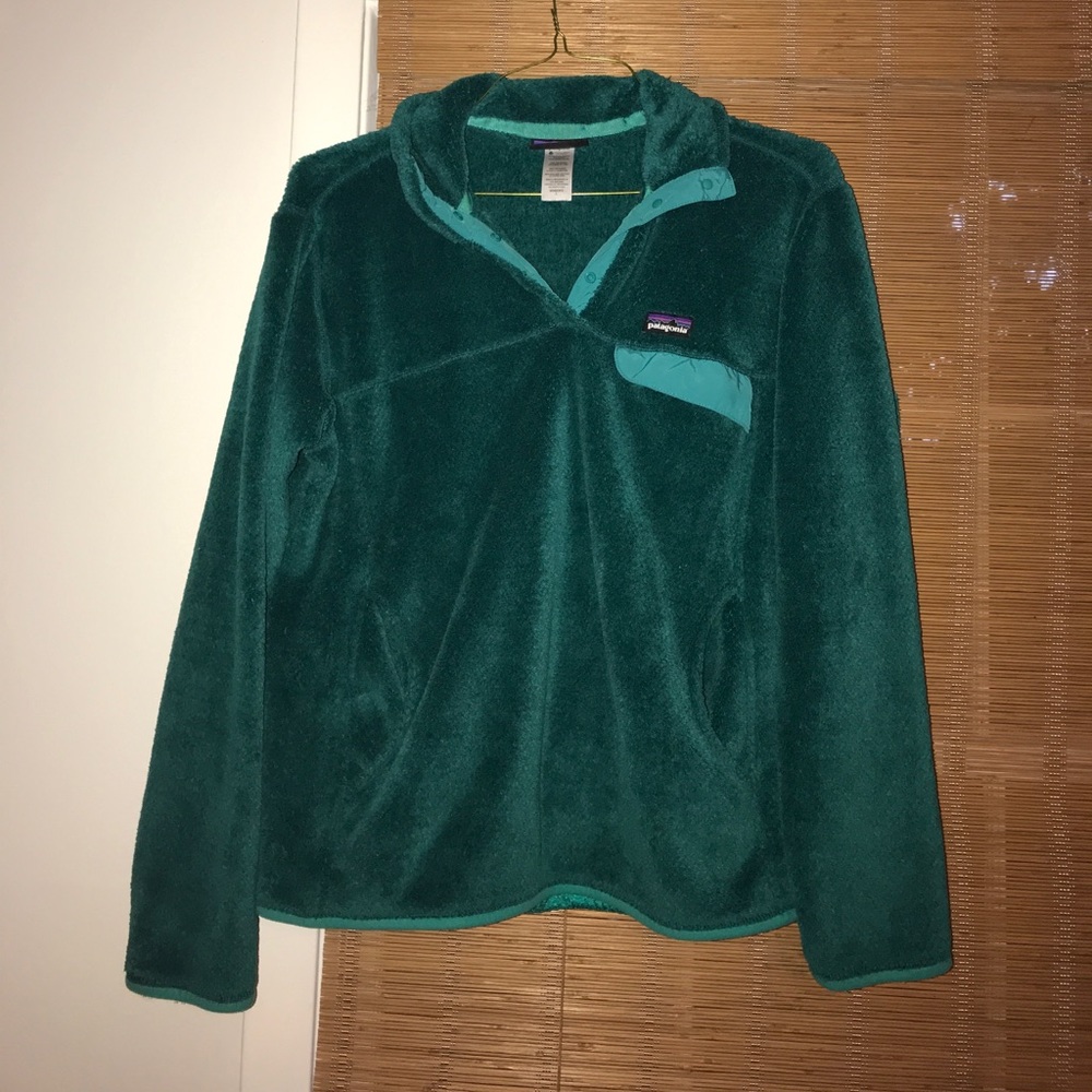 Teal Patagonia snap pullover