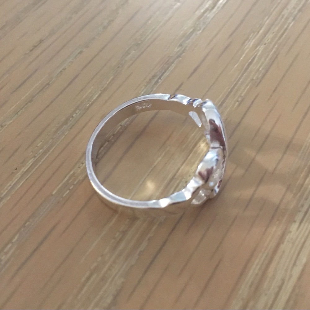 Infinity 925 Sterling Silver Hearts Promise Ring - Picture 4 of 4