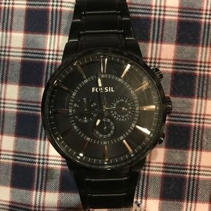 All Black Chronograph Fossil Watch