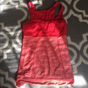 Lululemon coral top size 2