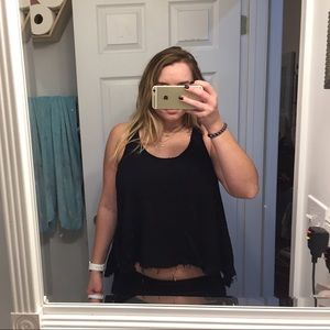 Free People small black flowy tank