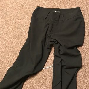 Gently worn black dress pants.