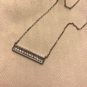 CZ bar necklace