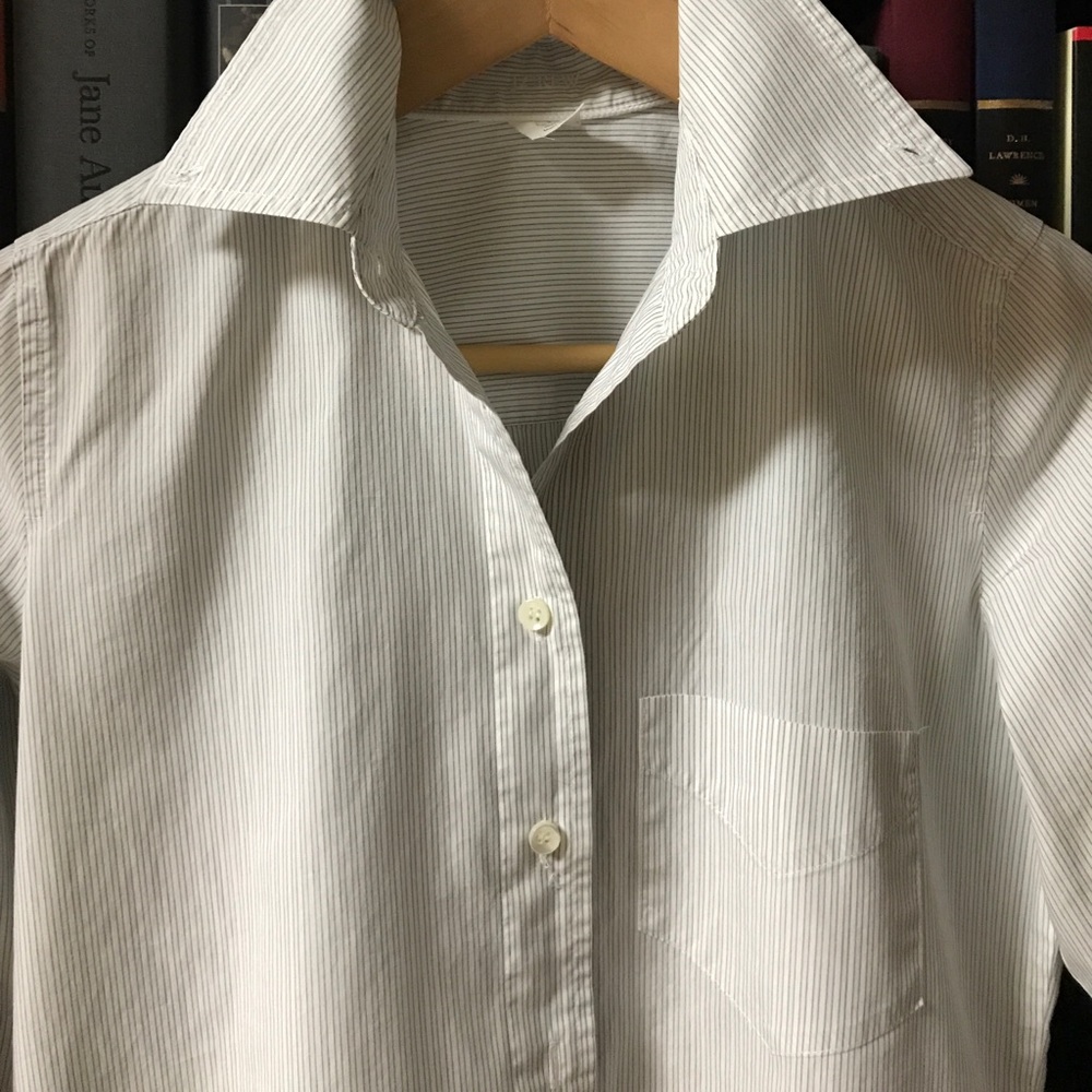 J. Crew • Striped Button Down Blouse, 0