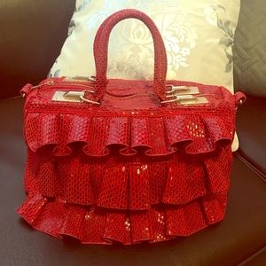 Red Purse with Ruffles
