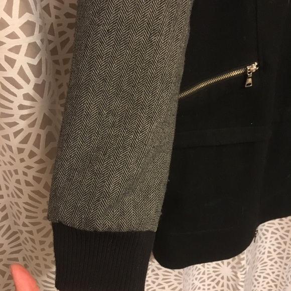 Express Black Wool Coat - Picture 2 of 8