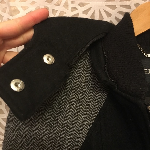 Express Black Wool Coat - Picture 6 of 8