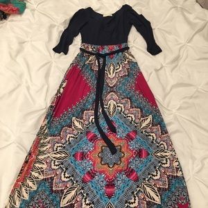 3/4 sleeved maxi dress