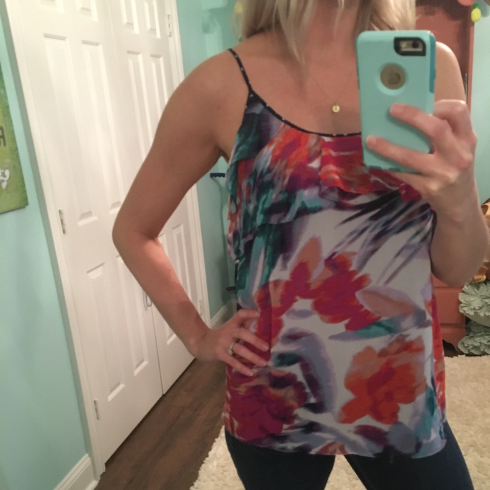 Calvin Klein Ruffled Tank