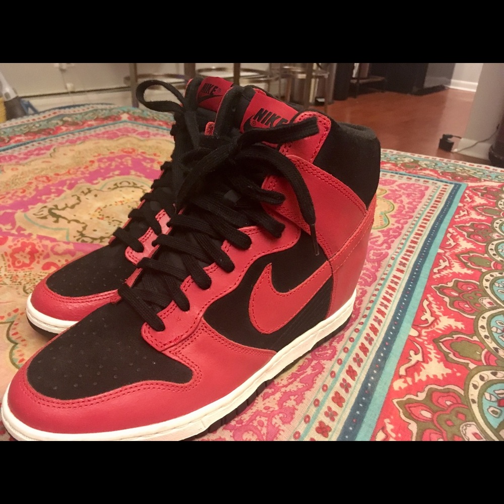 Nike Dunk Sky Hi Wedge Sneakers - Size 9